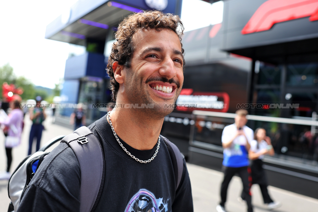 GP BELGIO, Daniel Ricciardo (AUS) RB.

25.07.2024. Formula 1 World Championship, Rd 14, Belgian Grand Prix, Spa Francorchamps, Belgium, Preparation Day.

- www.xpbimages.com, EMail: requests@xpbimages.com © Copyright: Bearne / XPB Images