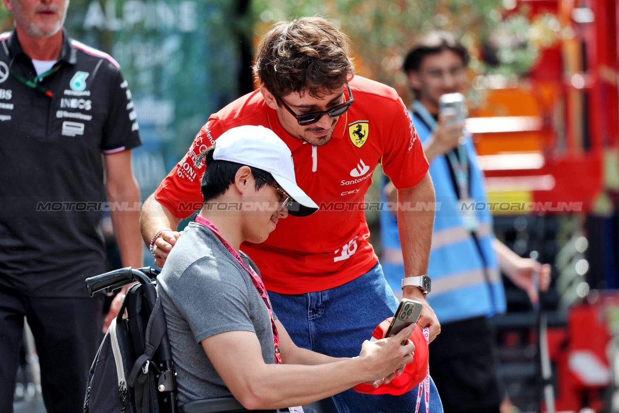 GP BELGIO, Charles Leclerc (MON) Ferrari.

25.07.2024. Formula 1 World Championship, Rd 14, Belgian Grand Prix, Spa Francorchamps, Belgium, Preparation Day.

- www.xpbimages.com, EMail: requests@xpbimages.com © Copyright: Rew / XPB Images