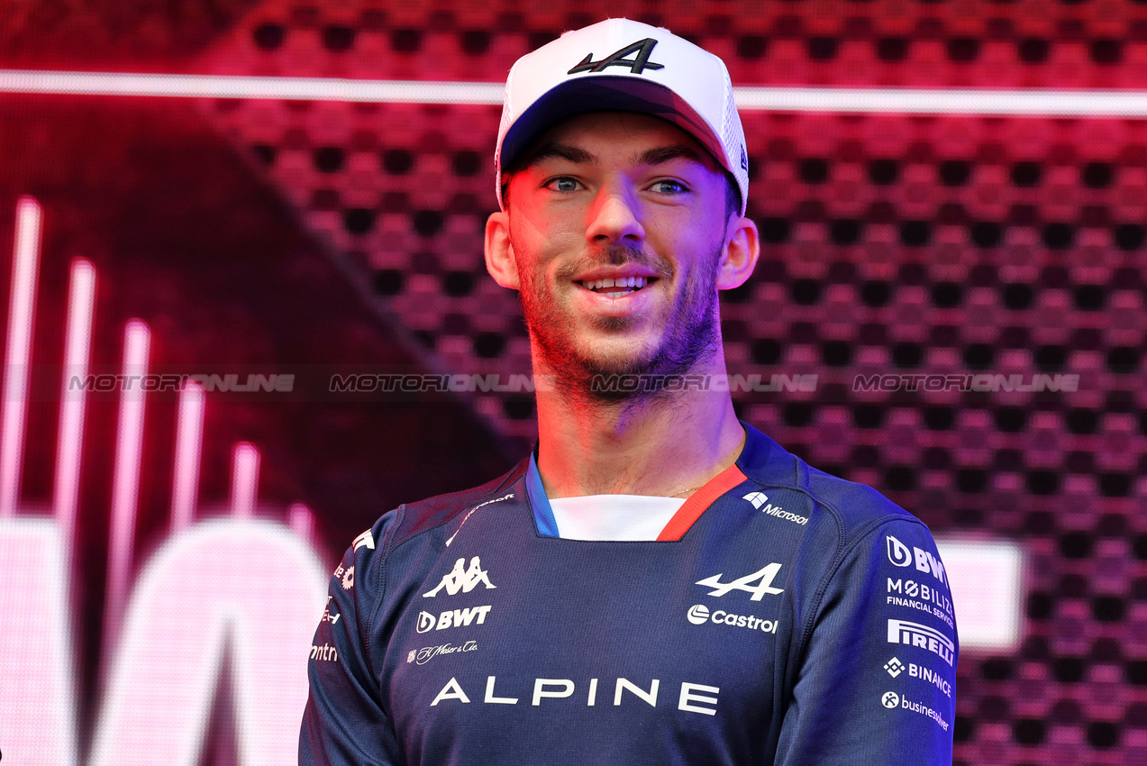 GP BELGIO, Pierre Gasly (FRA) Alpine F1 Team on the FanZone Stage.

27.07.2024. Formula 1 World Championship, Rd 14, Belgian Grand Prix, Spa Francorchamps, Belgium, Qualifiche Day.

- www.xpbimages.com, EMail: requests@xpbimages.com © Copyright: Moy / XPB Images