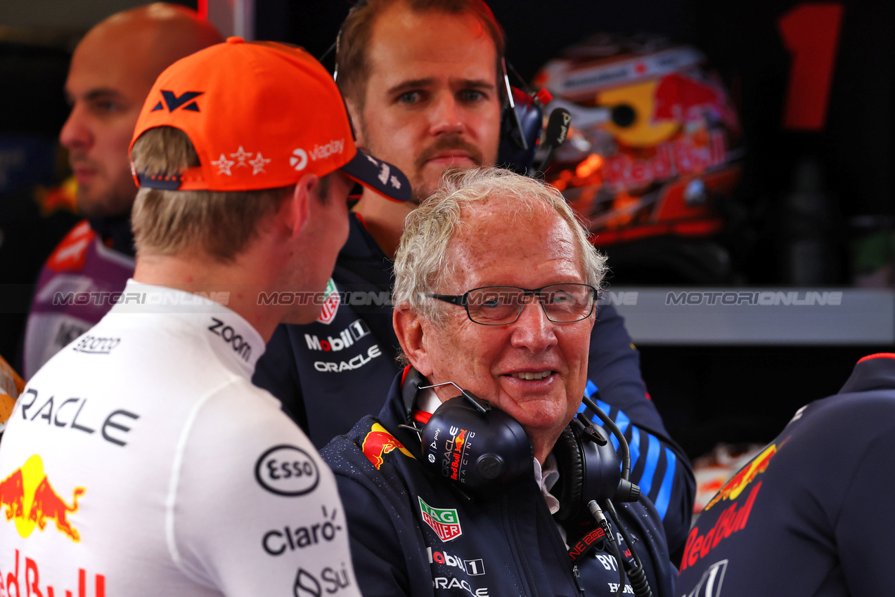 GP BELGIO, Dr Helmut Marko (AUT) Red Bull Motorsport Consultant e Max Verstappen (NLD) Red Bull Racing.

27.07.2024. Formula 1 World Championship, Rd 14, Belgian Grand Prix, Spa Francorchamps, Belgium, Qualifiche Day.

 - www.xpbimages.com, EMail: requests@xpbimages.com © Copyright: Coates / XPB Images