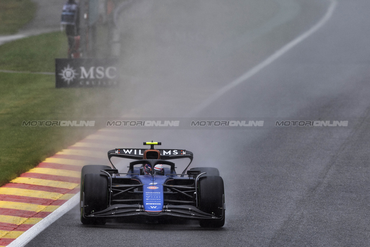 GP BELGIO, Logan Sargeant (USA) Williams Racing FW46.

27.07.2024. Formula 1 World Championship, Rd 14, Belgian Grand Prix, Spa Francorchamps, Belgium, Qualifiche Day.

- www.xpbimages.com, EMail: requests@xpbimages.com © Copyright: Rew / XPB Images