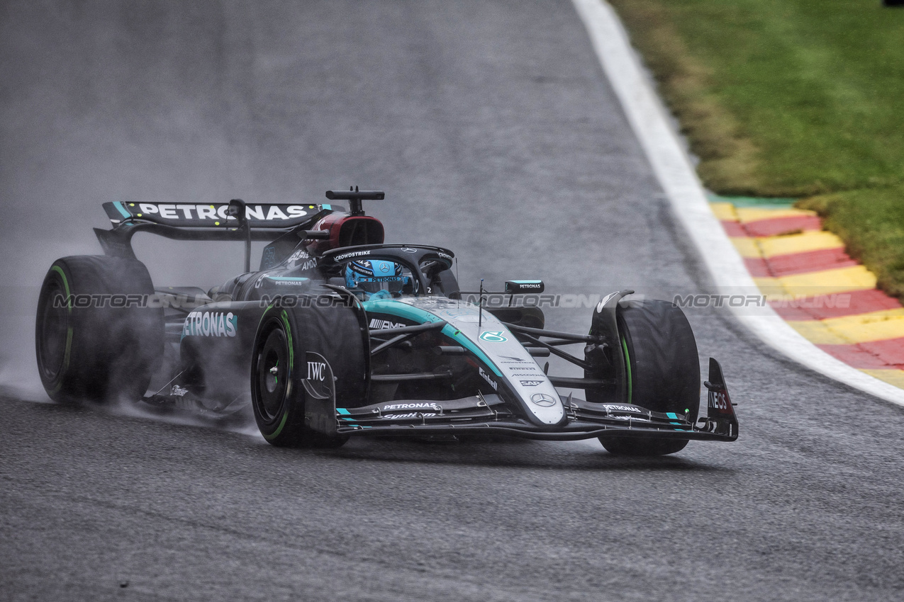 GP BELGIO, George Russell (GBR) Mercedes AMG F1 W15.

27.07.2024. Formula 1 World Championship, Rd 14, Belgian Grand Prix, Spa Francorchamps, Belgium, Qualifiche Day.

- www.xpbimages.com, EMail: requests@xpbimages.com © Copyright: Rew / XPB Images