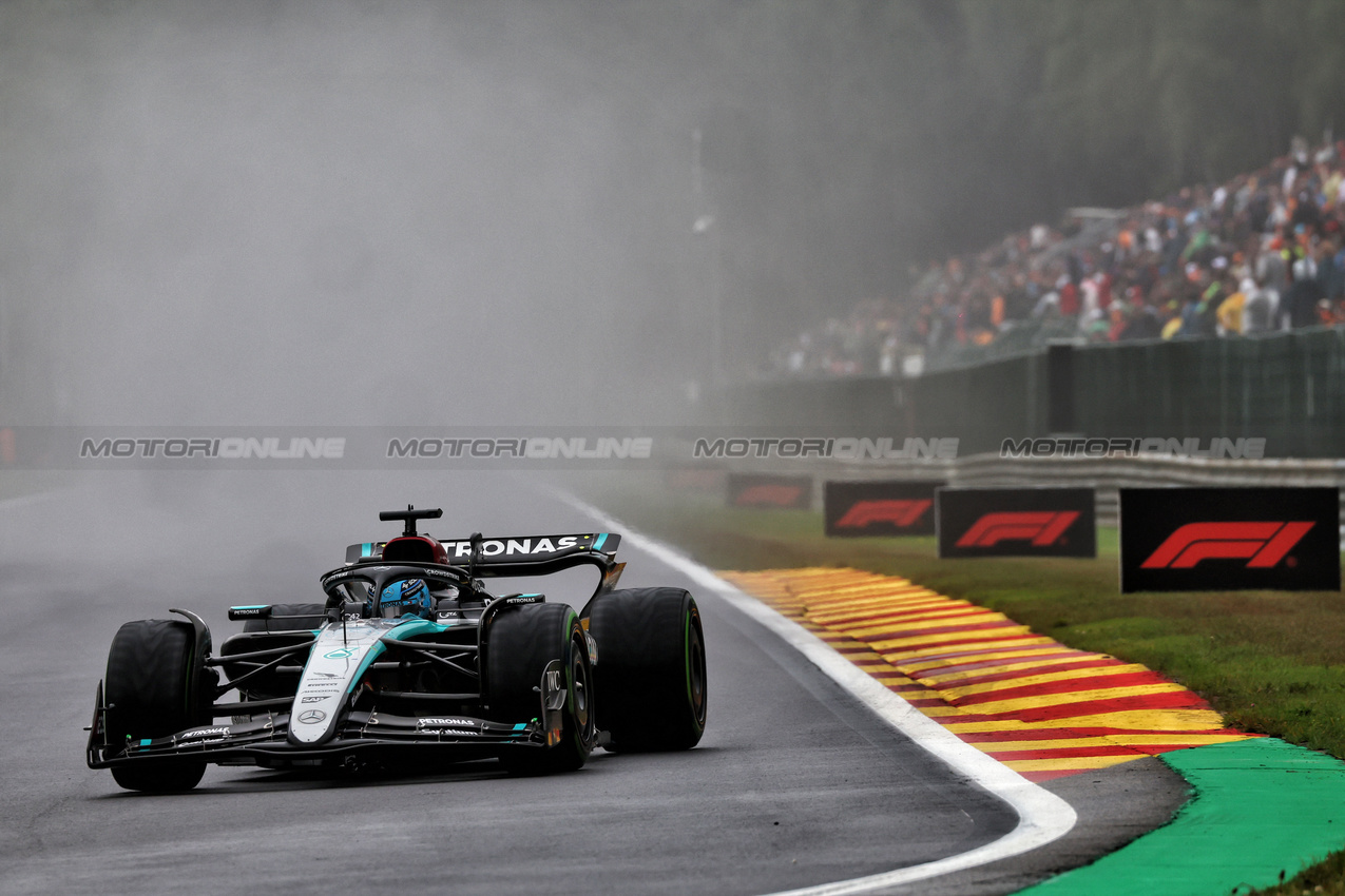 GP BELGIO, George Russell (GBR) Mercedes AMG F1 W15.

27.07.2024. Formula 1 World Championship, Rd 14, Belgian Grand Prix, Spa Francorchamps, Belgium, Qualifiche Day.

 - www.xpbimages.com, EMail: requests@xpbimages.com © Copyright: Coates / XPB Images