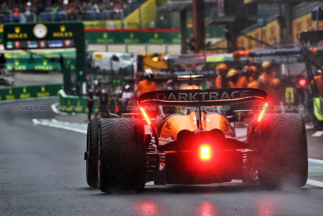 GP BELGIO, Lando Norris (GBR) McLaren MCL38 leaves the pits.

27.07.2024. Formula 1 World Championship, Rd 14, Belgian Grand Prix, Spa Francorchamps, Belgium, Qualifiche Day.

- www.xpbimages.com, EMail: requests@xpbimages.com © Copyright: Charniaux / XPB Images