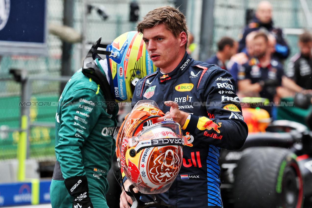 GP BELGIO, Max Verstappen (NLD) Red Bull Racing in qualifying parc ferme.

27.07.2024. Formula 1 World Championship, Rd 14, Belgian Grand Prix, Spa Francorchamps, Belgium, Qualifiche Day.

- www.xpbimages.com, EMail: requests@xpbimages.com © Copyright: Moy / XPB Images