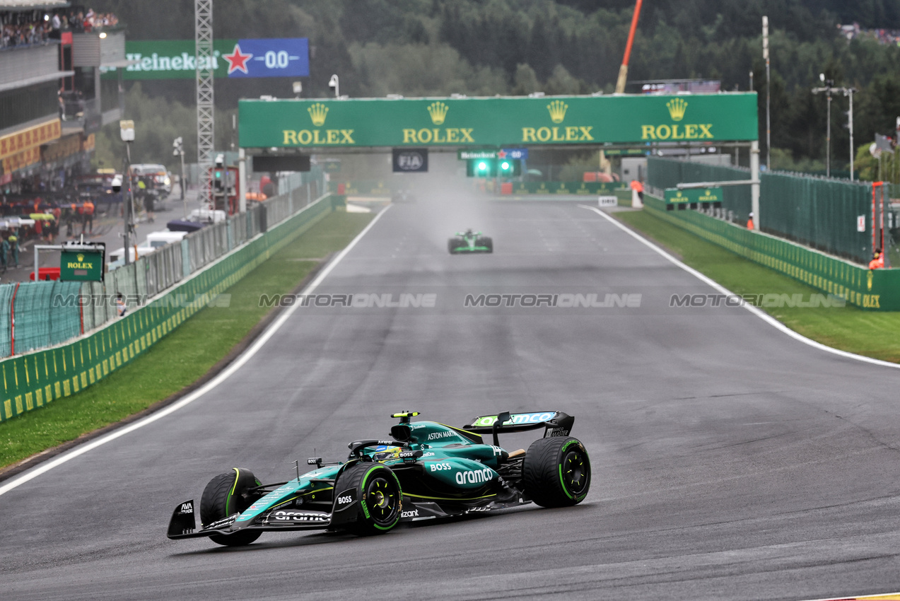 GP BELGIO, Fernando Alonso (ESP) Aston Martin F1 Team AMR24.

27.07.2024. Formula 1 World Championship, Rd 14, Belgian Grand Prix, Spa Francorchamps, Belgium, Qualifiche Day.

- www.xpbimages.com, EMail: requests@xpbimages.com © Copyright: Rew / XPB Images