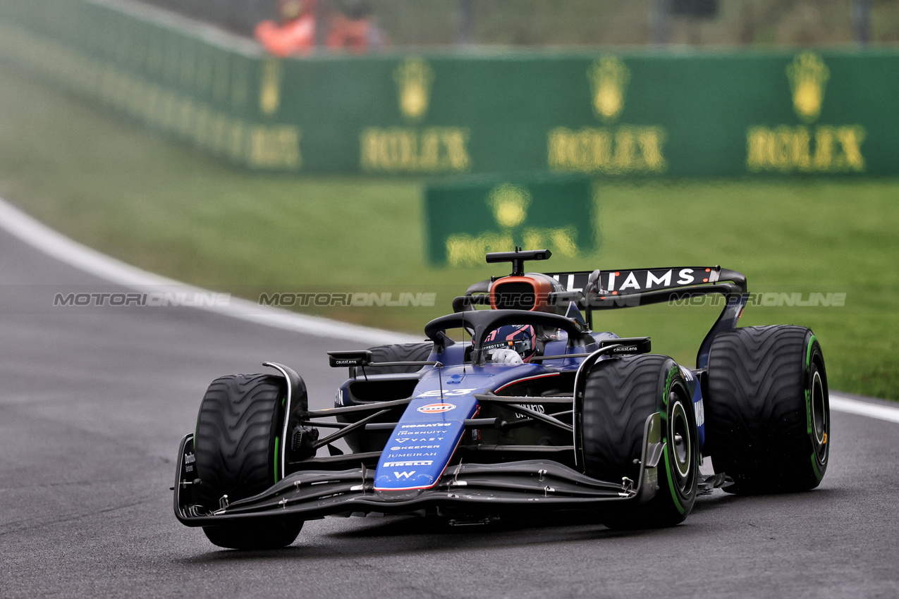 GP BELGIO, Alexander Albon (THA) Williams Racing FW46.

27.07.2024. Formula 1 World Championship, Rd 14, Belgian Grand Prix, Spa Francorchamps, Belgium, Qualifiche Day.

- www.xpbimages.com, EMail: requests@xpbimages.com © Copyright: Rew / XPB Images