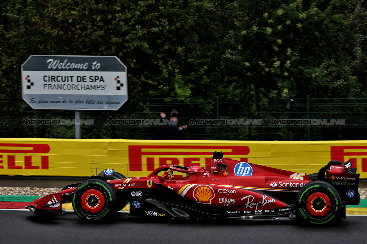 GP BELGIO, Charles Leclerc (MON) Ferrari SF-24.

27.07.2024. Formula 1 World Championship, Rd 14, Belgian Grand Prix, Spa Francorchamps, Belgium, Qualifiche Day.

 - www.xpbimages.com, EMail: requests@xpbimages.com © Copyright: Coates / XPB Images