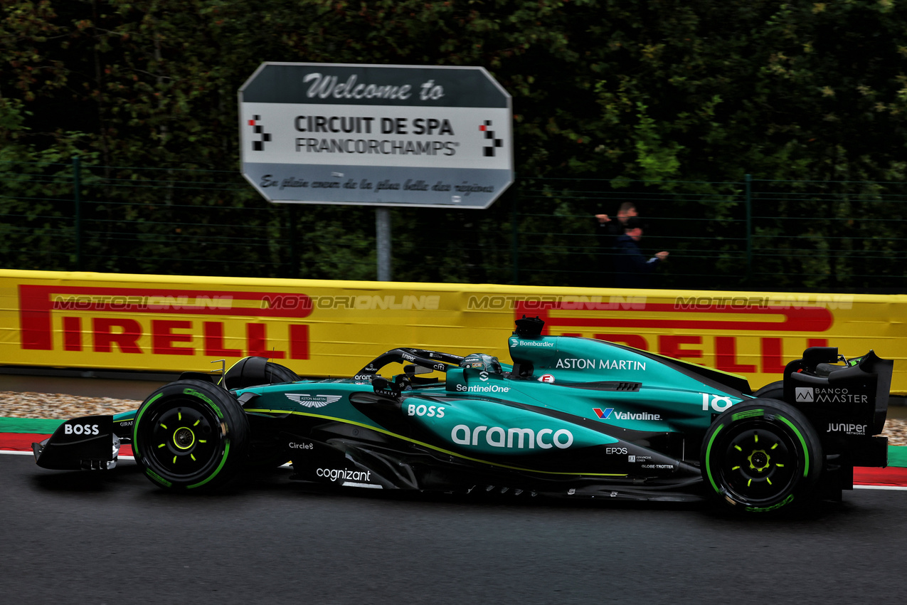 GP BELGIO, Lance Stroll (CDN) Aston Martin F1 Team AMR24.

27.07.2024. Formula 1 World Championship, Rd 14, Belgian Grand Prix, Spa Francorchamps, Belgium, Qualifiche Day.

 - www.xpbimages.com, EMail: requests@xpbimages.com © Copyright: Coates / XPB Images