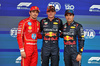GP BELGIO, Qualifiche top three in parc ferme (L to R): Charles Leclerc (MON) Ferrari, second; Max Verstappen (NLD) Red Bull Racing, pole position; Sergio Perez (MEX) Red Bull Racing, third.

27.07.2024. Formula 1 World Championship, Rd 14, Belgian Grand Prix, Spa Francorchamps, Belgium, Qualifiche Day.

- www.xpbimages.com, EMail: requests@xpbimages.com © Copyright: Moy / XPB Images