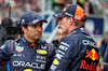 GP BELGIO, (L to R): Sergio Perez (MEX) Red Bull Racing with team mate Max Verstappen (NLD) Red Bull Racing in qualifying parc ferme.

27.07.2024. Formula 1 World Championship, Rd 14, Belgian Grand Prix, Spa Francorchamps, Belgium, Qualifiche Day.

- www.xpbimages.com, EMail: requests@xpbimages.com © Copyright: Moy / XPB Images