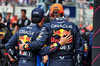 GP BELGIO, (L to R): Sergio Perez (MEX) Red Bull Racing with team mate Max Verstappen (NLD) Red Bull Racing in qualifying parc ferme.

27.07.2024. Formula 1 World Championship, Rd 14, Belgian Grand Prix, Spa Francorchamps, Belgium, Qualifiche Day.

- www.xpbimages.com, EMail: requests@xpbimages.com © Copyright: Moy / XPB Images