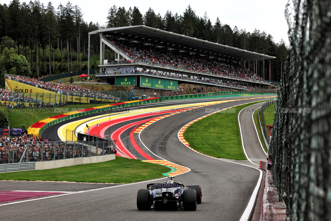 GP BELGIO, Logan Sargeant (USA) Williams Racing FW46.

26.07.2024. Formula 1 World Championship, Rd 14, Belgian Grand Prix, Spa Francorchamps, Belgium, Practice Day.

- www.xpbimages.com, EMail: requests@xpbimages.com © Copyright: Moy / XPB Images