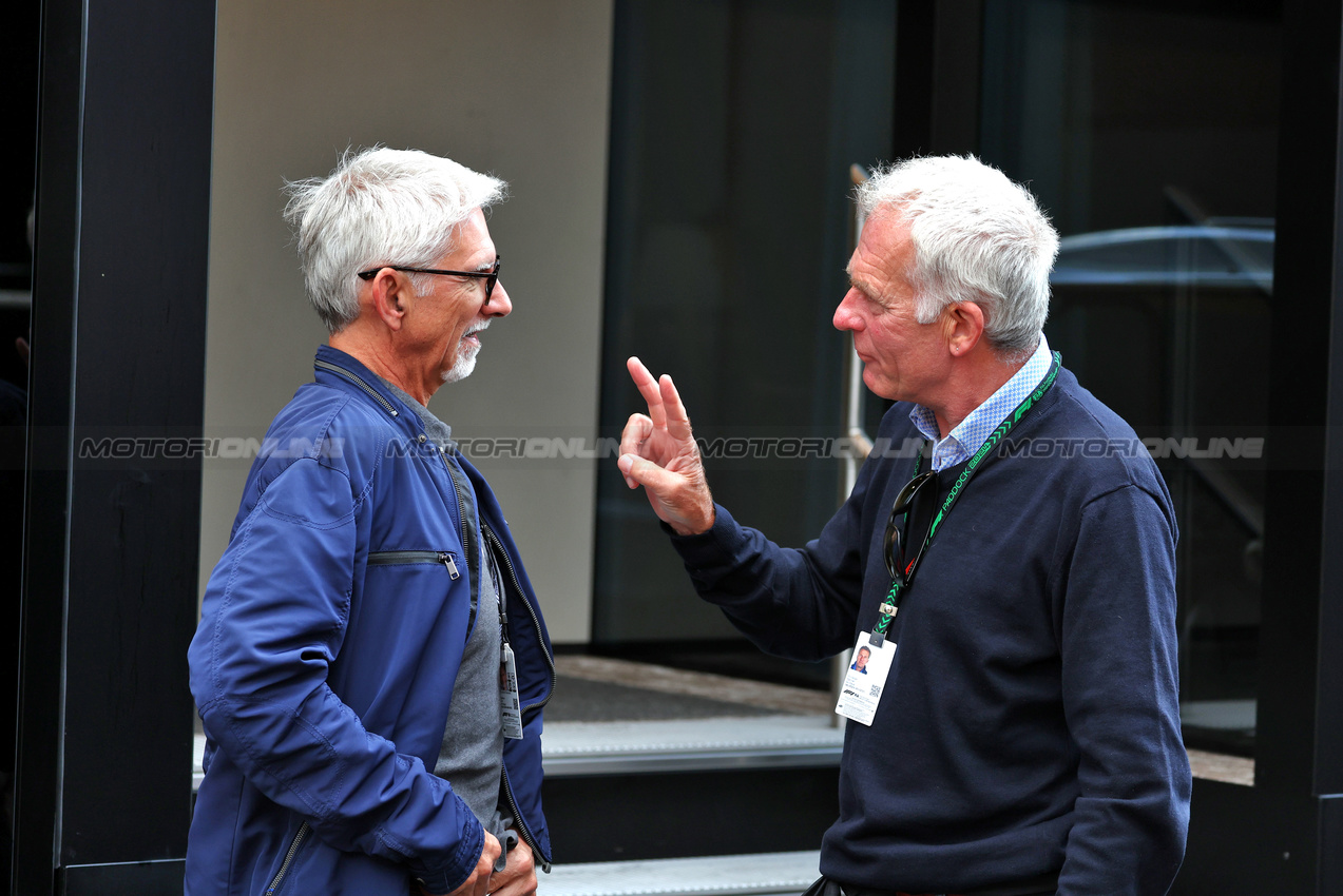 GP BELGIO, (L to R): Damon Hill (GBR) Sky Sports Presenter with Christian Danner (GER).

26.07.2024. Formula 1 World Championship, Rd 14, Belgian Grand Prix, Spa Francorchamps, Belgium, Practice Day.

- www.xpbimages.com, EMail: requests@xpbimages.com © Copyright: Moy / XPB Images