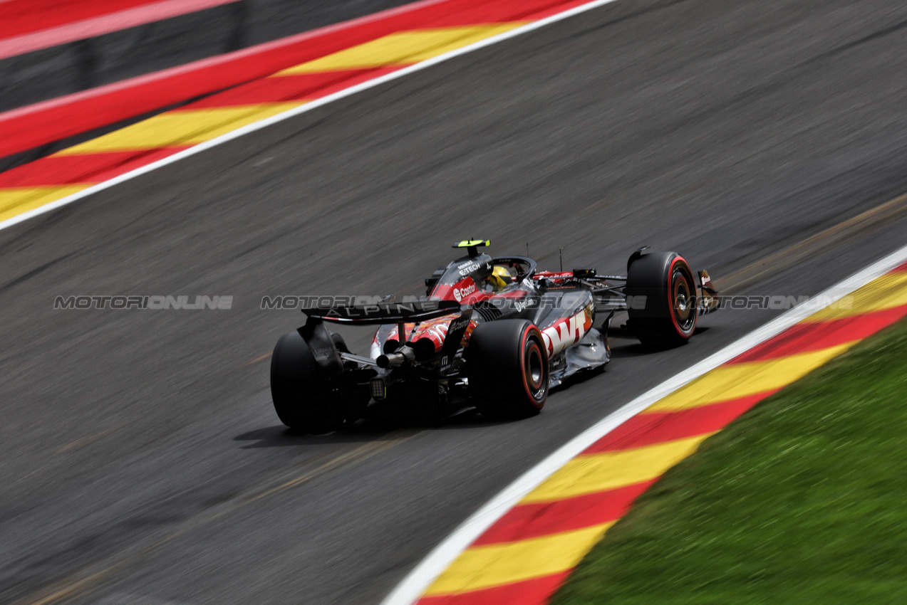 GP BELGIO, Pierre Gasly (FRA) Alpine F1 Team A524.

26.07.2024. Formula 1 World Championship, Rd 14, Belgian Grand Prix, Spa Francorchamps, Belgium, Practice Day.

- www.xpbimages.com, EMail: requests@xpbimages.com © Copyright: Moy / XPB Images