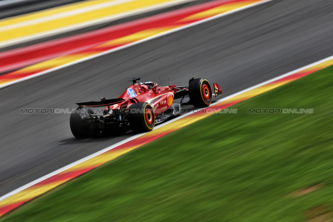 GP BELGIO, Charles Leclerc (MON) Ferrari SF-24.

26.07.2024. Formula 1 World Championship, Rd 14, Belgian Grand Prix, Spa Francorchamps, Belgium, Practice Day.

- www.xpbimages.com, EMail: requests@xpbimages.com © Copyright: Moy / XPB Images