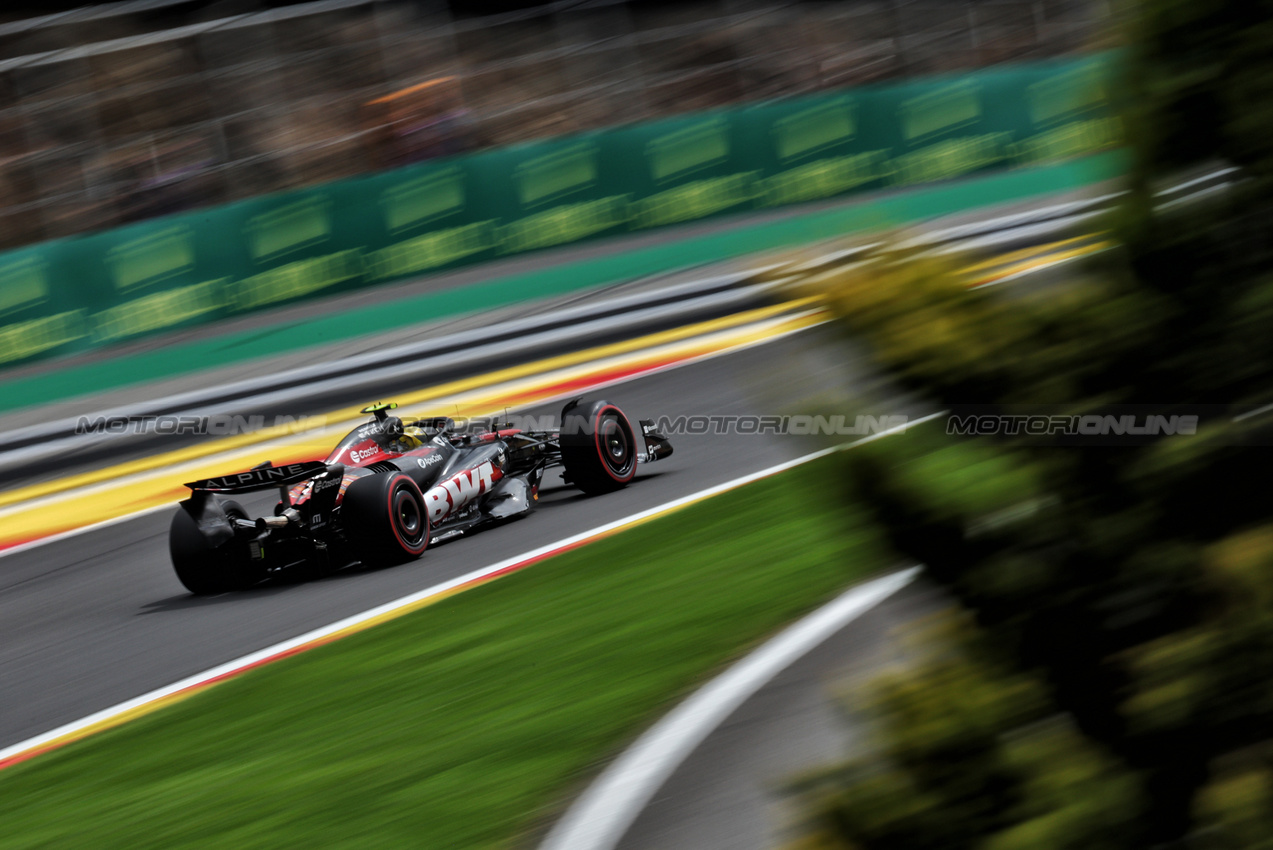 GP BELGIO, Pierre Gasly (FRA) Alpine F1 Team A524.

26.07.2024. Formula 1 World Championship, Rd 14, Belgian Grand Prix, Spa Francorchamps, Belgium, Practice Day.

- www.xpbimages.com, EMail: requests@xpbimages.com © Copyright: Moy / XPB Images