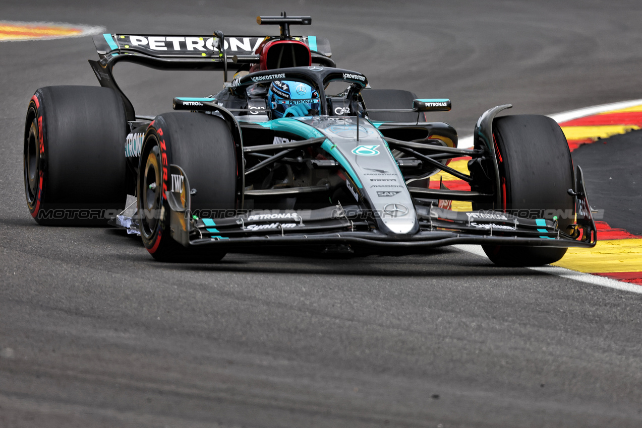 GP BELGIO, George Russell (GBR) Mercedes AMG F1 W15.

26.07.2024. Formula 1 World Championship, Rd 14, Belgian Grand Prix, Spa Francorchamps, Belgium, Practice Day.

- www.xpbimages.com, EMail: requests@xpbimages.com © Copyright: Bearne / XPB Images