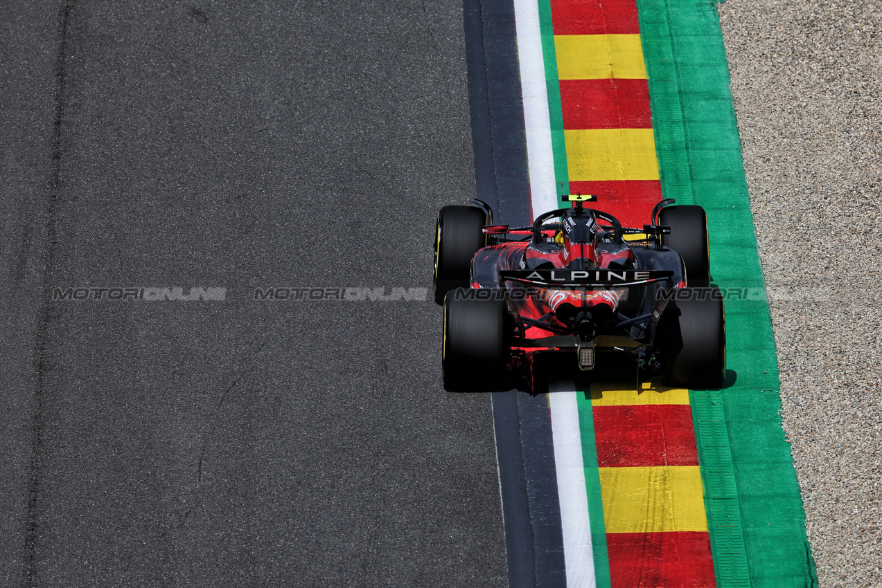 GP BELGIO, Pierre Gasly (FRA) Alpine F1 Team A524.

26.07.2024. Formula 1 World Championship, Rd 14, Belgian Grand Prix, Spa Francorchamps, Belgium, Practice Day.

- www.xpbimages.com, EMail: requests@xpbimages.com © Copyright: Rew / XPB Images