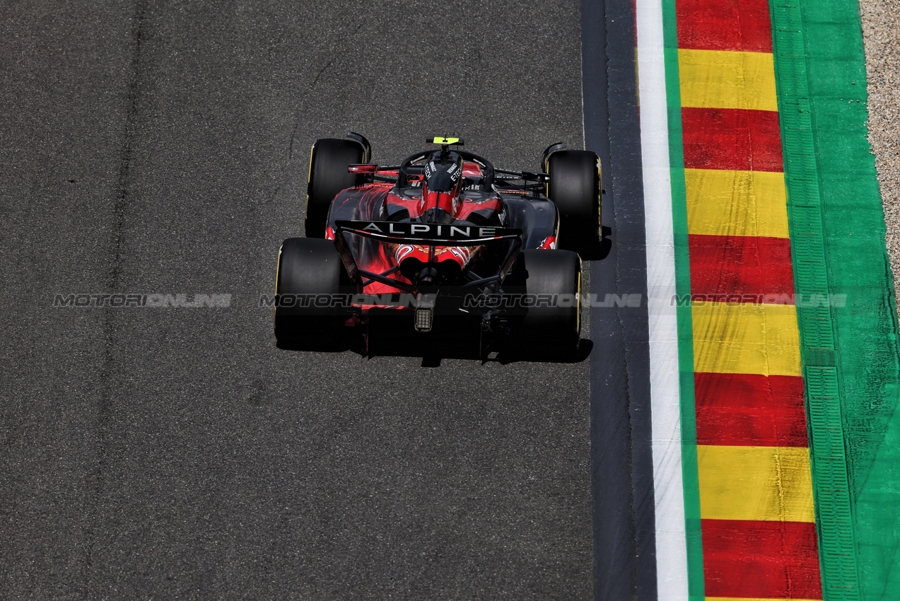 GP BELGIO, Pierre Gasly (FRA) Alpine F1 Team A524.

26.07.2024. Formula 1 World Championship, Rd 14, Belgian Grand Prix, Spa Francorchamps, Belgium, Practice Day.

- www.xpbimages.com, EMail: requests@xpbimages.com © Copyright: Rew / XPB Images