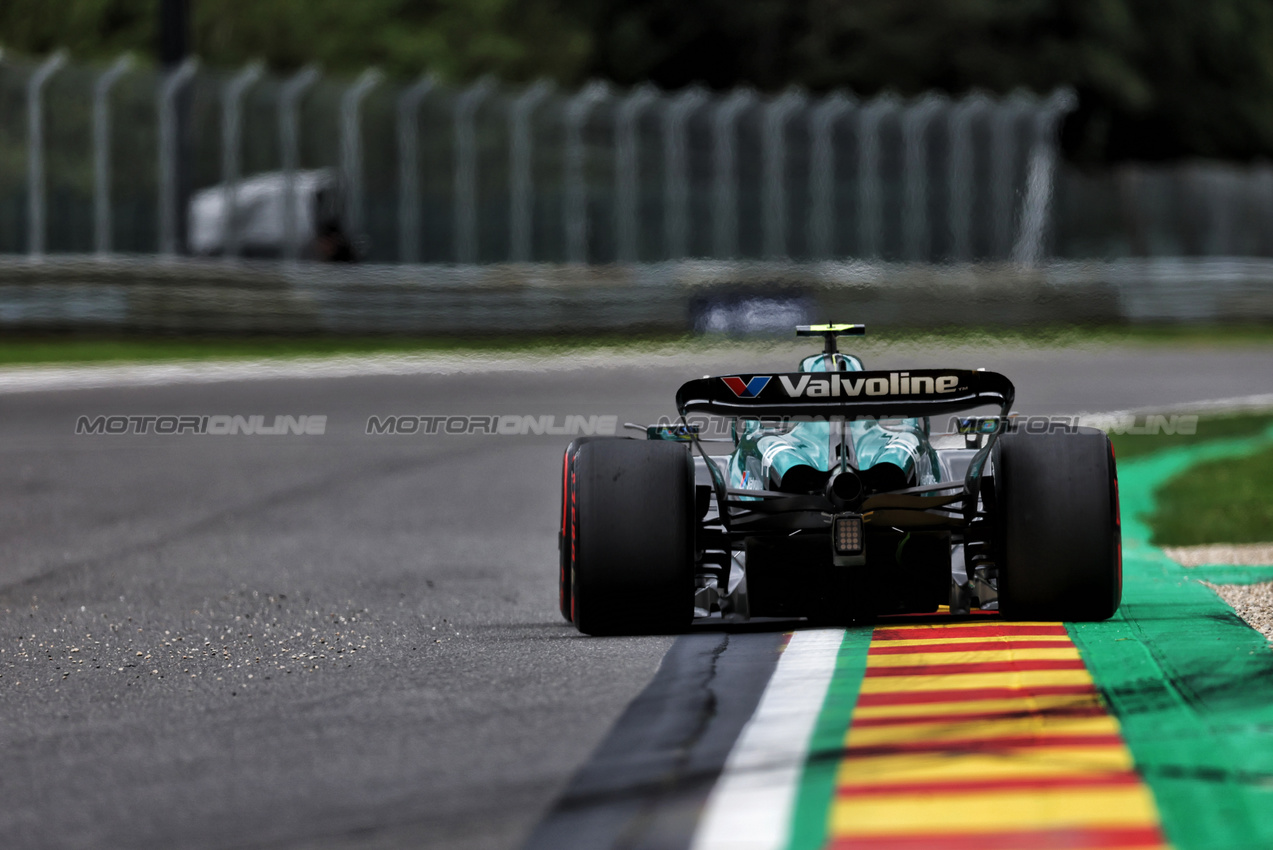 GP BELGIO, Fernando Alonso (ESP) Aston Martin F1 Team AMR24.

26.07.2024. Formula 1 World Championship, Rd 14, Belgian Grand Prix, Spa Francorchamps, Belgium, Practice Day.

- www.xpbimages.com, EMail: requests@xpbimages.com © Copyright: Rew / XPB Images