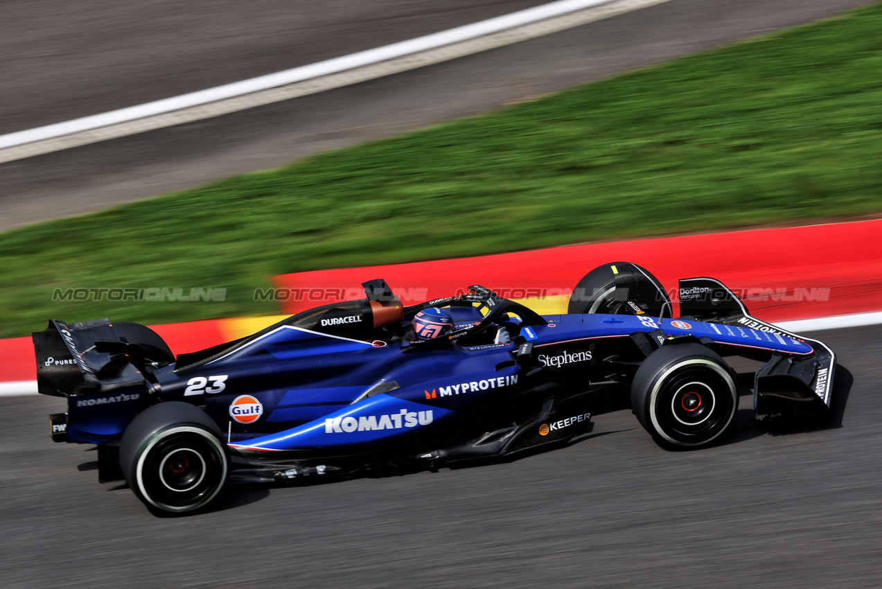 GP BELGIO, Alexander Albon (THA) Williams Racing FW46.

26.07.2024. Formula 1 World Championship, Rd 14, Belgian Grand Prix, Spa Francorchamps, Belgium, Practice Day.

- www.xpbimages.com, EMail: requests@xpbimages.com © Copyright: Rew / XPB Images