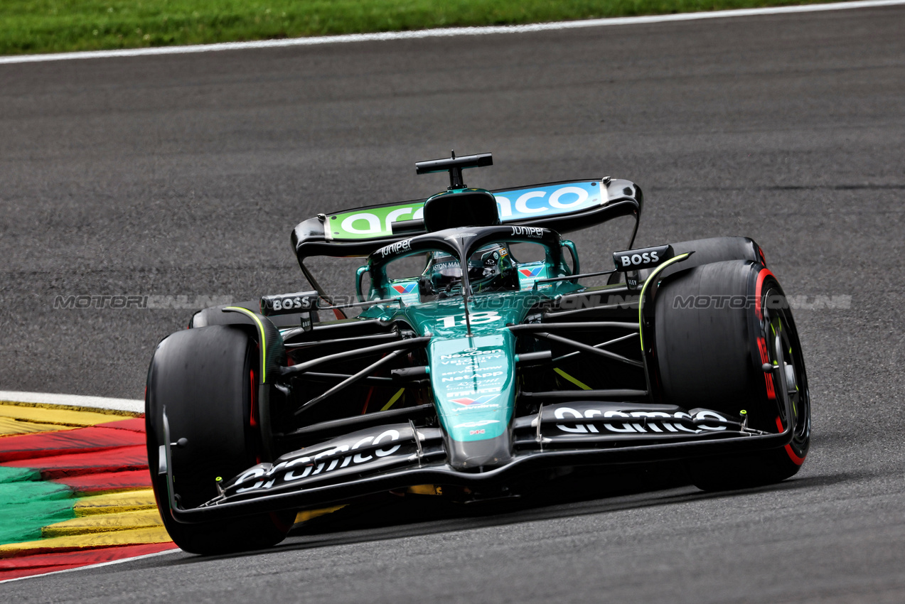 GP BELGIO, Lance Stroll (CDN) Aston Martin F1 Team AMR24.

26.07.2024. Formula 1 World Championship, Rd 14, Belgian Grand Prix, Spa Francorchamps, Belgium, Practice Day.

 - www.xpbimages.com, EMail: requests@xpbimages.com © Copyright: Coates / XPB Images