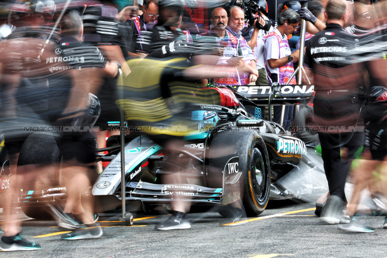 GP BELGIO, George Russell (GBR) Mercedes AMG F1 W15.

26.07.2024. Formula 1 World Championship, Rd 14, Belgian Grand Prix, Spa Francorchamps, Belgium, Practice Day.

- www.xpbimages.com, EMail: requests@xpbimages.com © Copyright: Charniaux / XPB Images