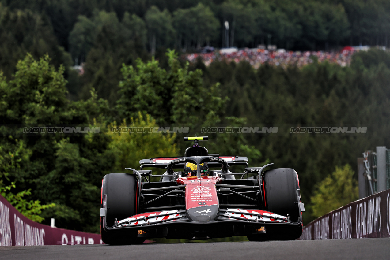 GP BELGIO, Pierre Gasly (FRA) Alpine F1 Team A524.

26.07.2024. Formula 1 World Championship, Rd 14, Belgian Grand Prix, Spa Francorchamps, Belgium, Practice Day.

- www.xpbimages.com, EMail: requests@xpbimages.com © Copyright: Charniaux / XPB Images