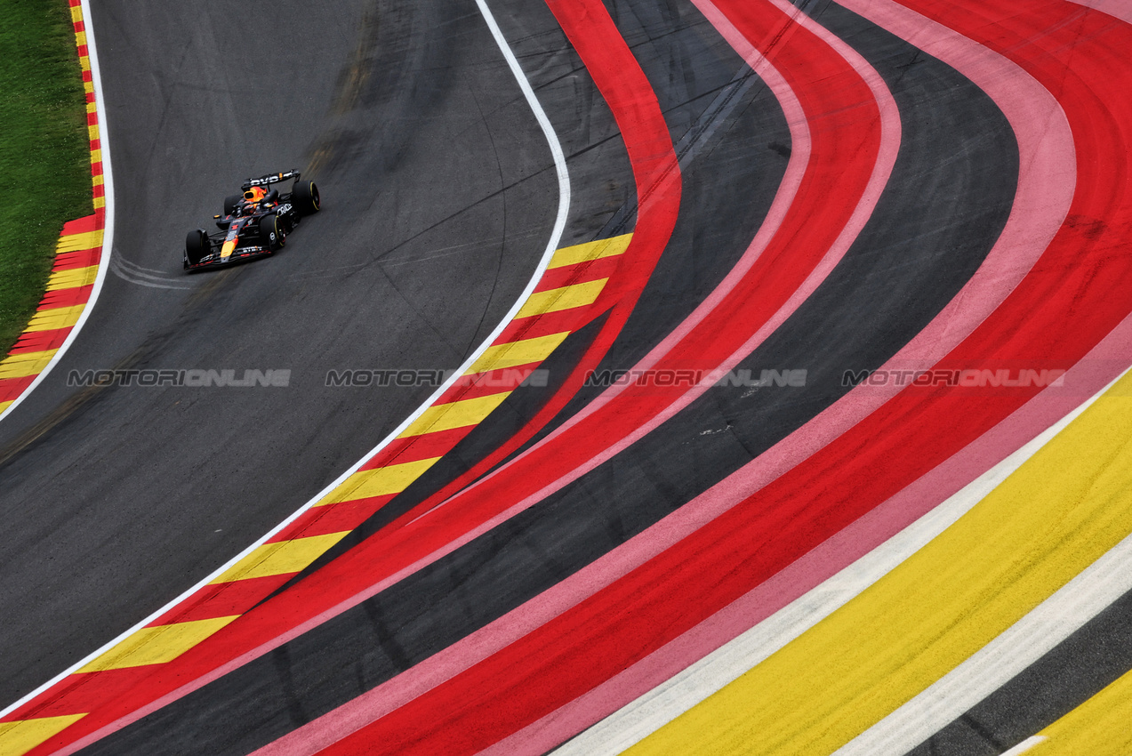 GP BELGIO, Max Verstappen (NLD) Red Bull Racing RB20.

26.07.2024. Formula 1 World Championship, Rd 14, Belgian Grand Prix, Spa Francorchamps, Belgium, Practice Day.

- www.xpbimages.com, EMail: requests@xpbimages.com © Copyright: Moy / XPB Images