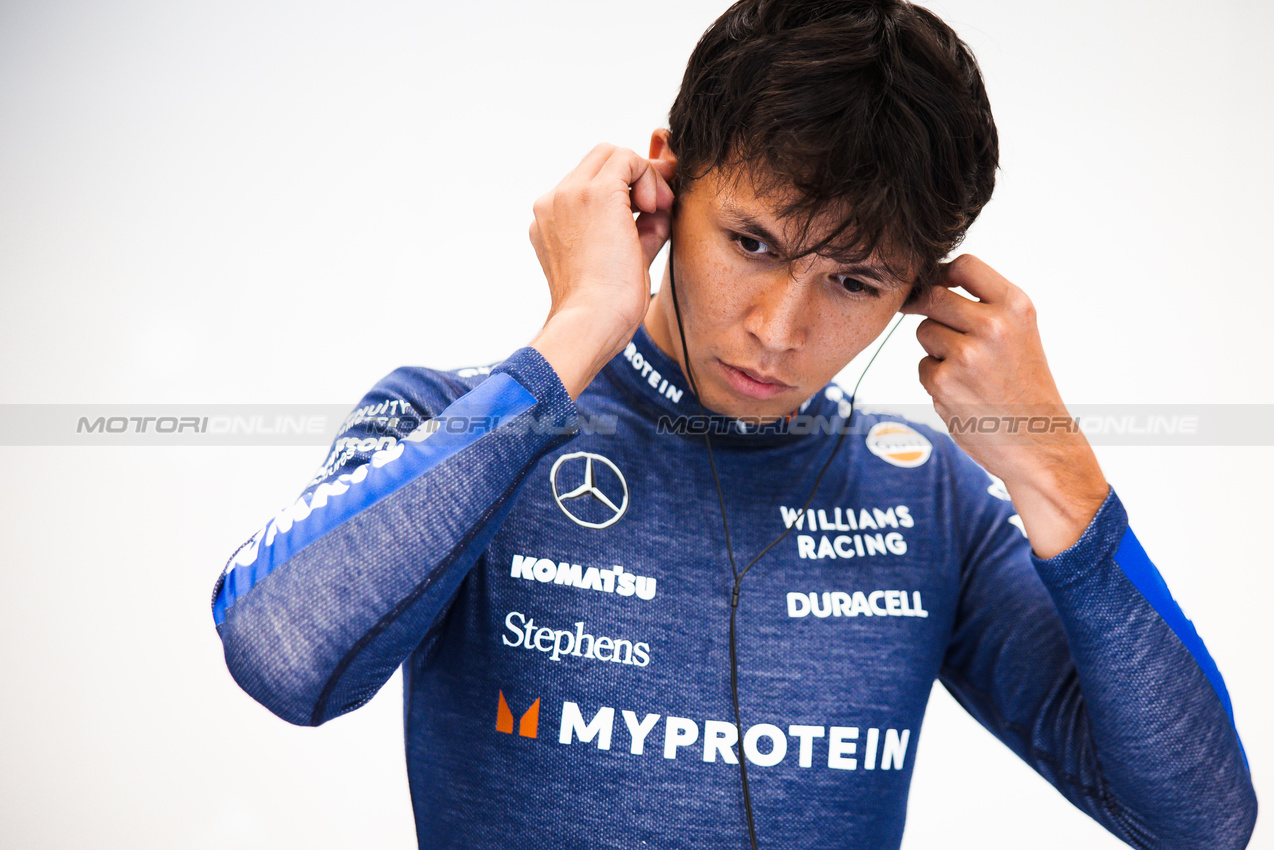 GP BELGIO, Alexander Albon (THA) Williams Racing.

26.07.2024. Formula 1 World Championship, Rd 14, Belgian Grand Prix, Spa Francorchamps, Belgium, Practice Day.

- www.xpbimages.com, EMail: requests@xpbimages.com © Copyright: Bearne / XPB Images