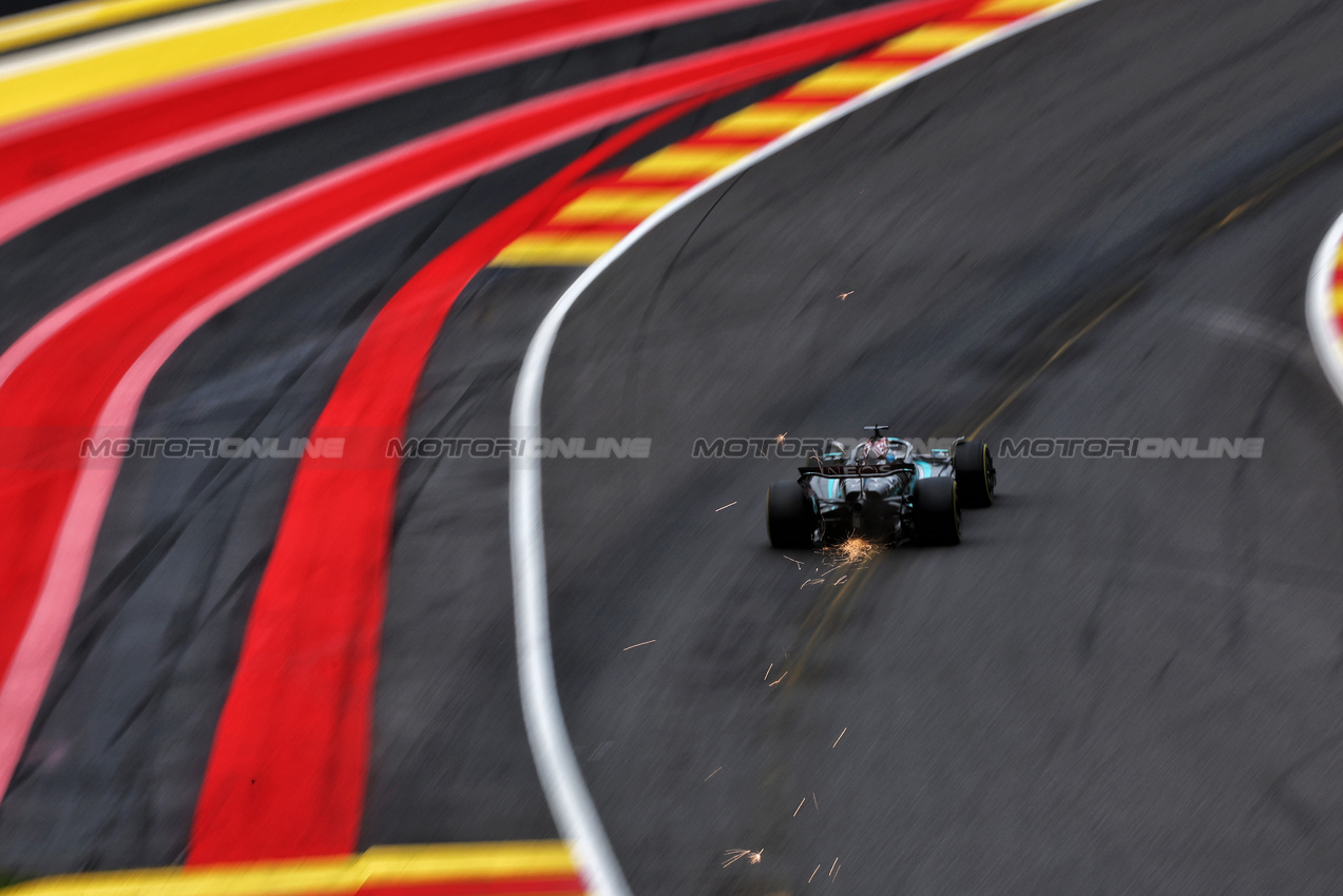 GP BELGIO, George Russell (GBR) Mercedes AMG F1 W15.

26.07.2024. Formula 1 World Championship, Rd 14, Belgian Grand Prix, Spa Francorchamps, Belgium, Practice Day.

 - www.xpbimages.com, EMail: requests@xpbimages.com © Copyright: Coates / XPB Images