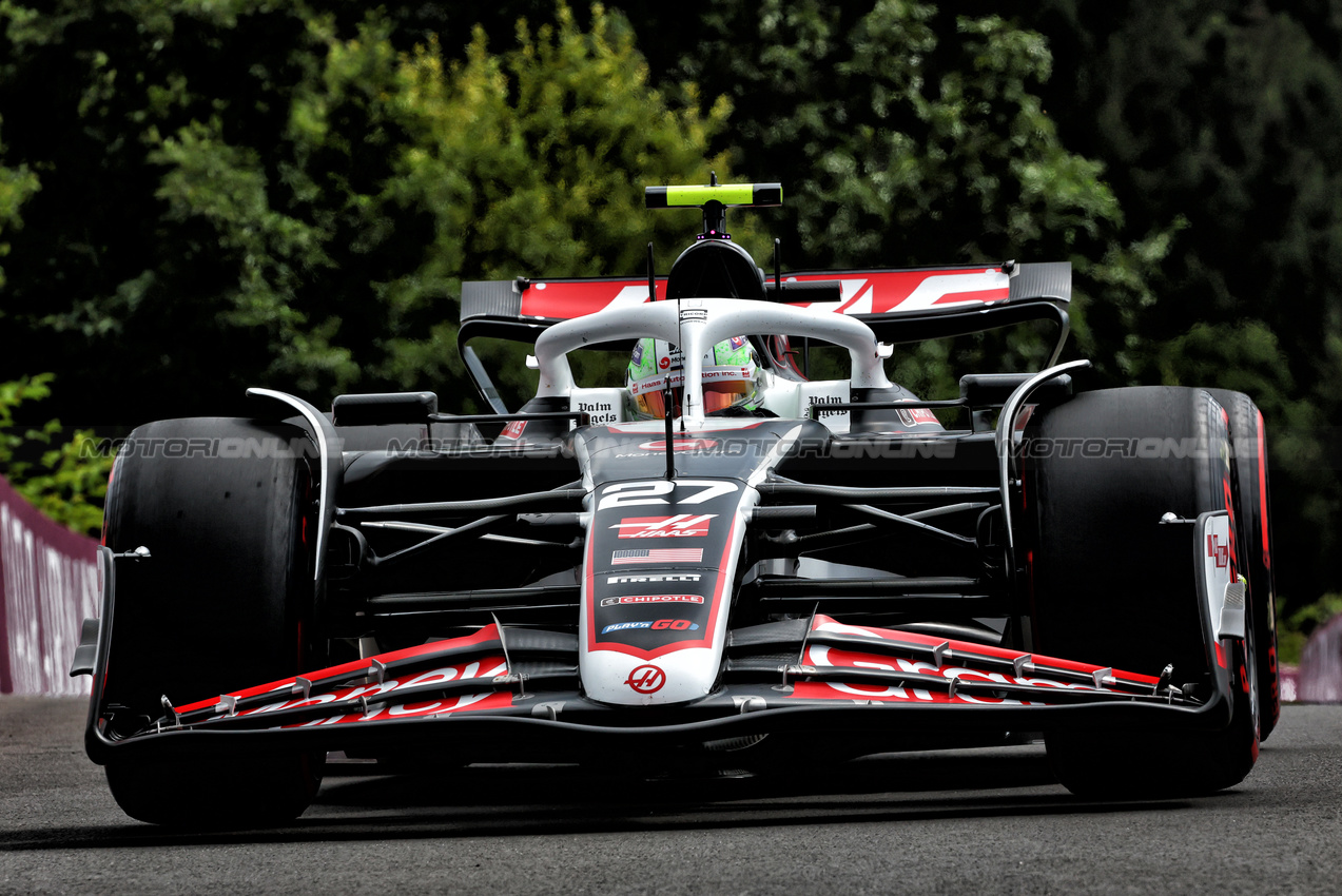 GP BELGIO, Nico Hulkenberg (GER) Haas VF-24.

26.07.2024. Formula 1 World Championship, Rd 14, Belgian Grand Prix, Spa Francorchamps, Belgium, Practice Day.

- www.xpbimages.com, EMail: requests@xpbimages.com © Copyright: Charniaux / XPB Images