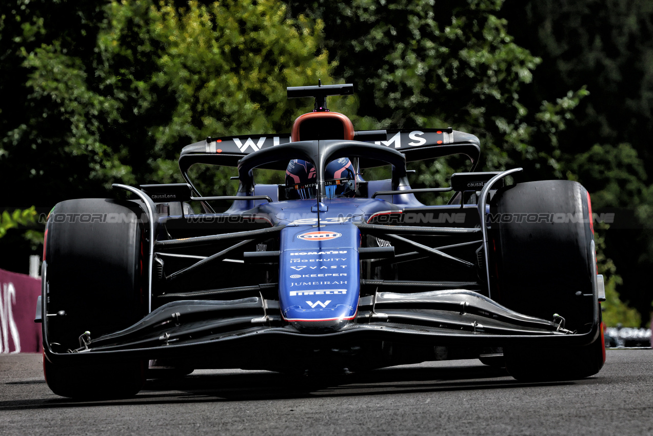 GP BELGIO, Alexander Albon (THA) Williams Racing FW46.

26.07.2024. Formula 1 World Championship, Rd 14, Belgian Grand Prix, Spa Francorchamps, Belgium, Practice Day.

- www.xpbimages.com, EMail: requests@xpbimages.com © Copyright: Charniaux / XPB Images