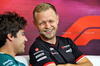 GP BELGIO, Kevin Magnussen (DEN) Haas F1 Team e Lance Stroll (CDN) Aston Martin F1 Team in the FIA Press Conference.

25.07.2024. Formula 1 World Championship, Rd 14, Belgian Grand Prix, Spa Francorchamps, Belgium, Preparation Day.

- www.xpbimages.com, EMail: requests@xpbimages.com © Copyright: Bearne / XPB Images