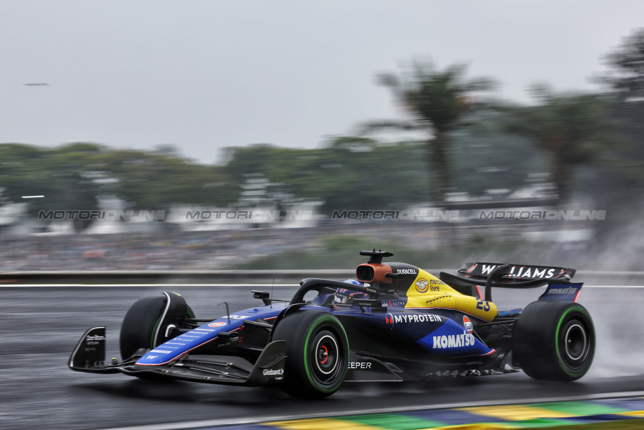 GP BRASILE, Alexander Albon (THA) Williams Racing FW46.

03.11.2024. Formula 1 World Championship, Rd 21, Brazilian Grand Prix, Sao Paulo, Brazil, Gara Day.

 - www.xpbimages.com, EMail: requests@xpbimages.com © Copyright: Coates / XPB Images