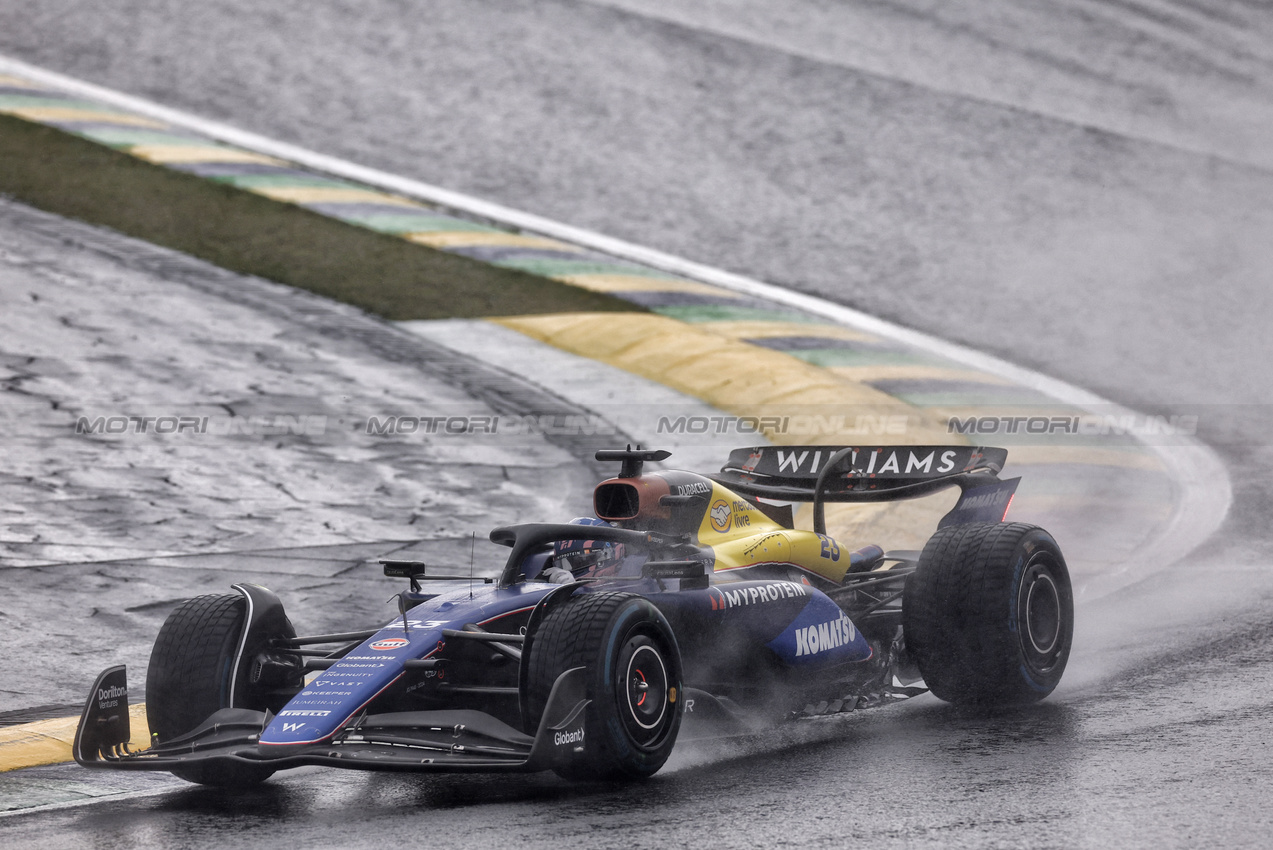 GP BRASILE, Alexander Albon (THA) Williams Racing FW46.

03.11.2024. Formula 1 World Championship, Rd 21, Brazilian Grand Prix, Sao Paulo, Brazil, Gara Day.

 - www.xpbimages.com, EMail: requests@xpbimages.com © Copyright: Staley / XPB Images