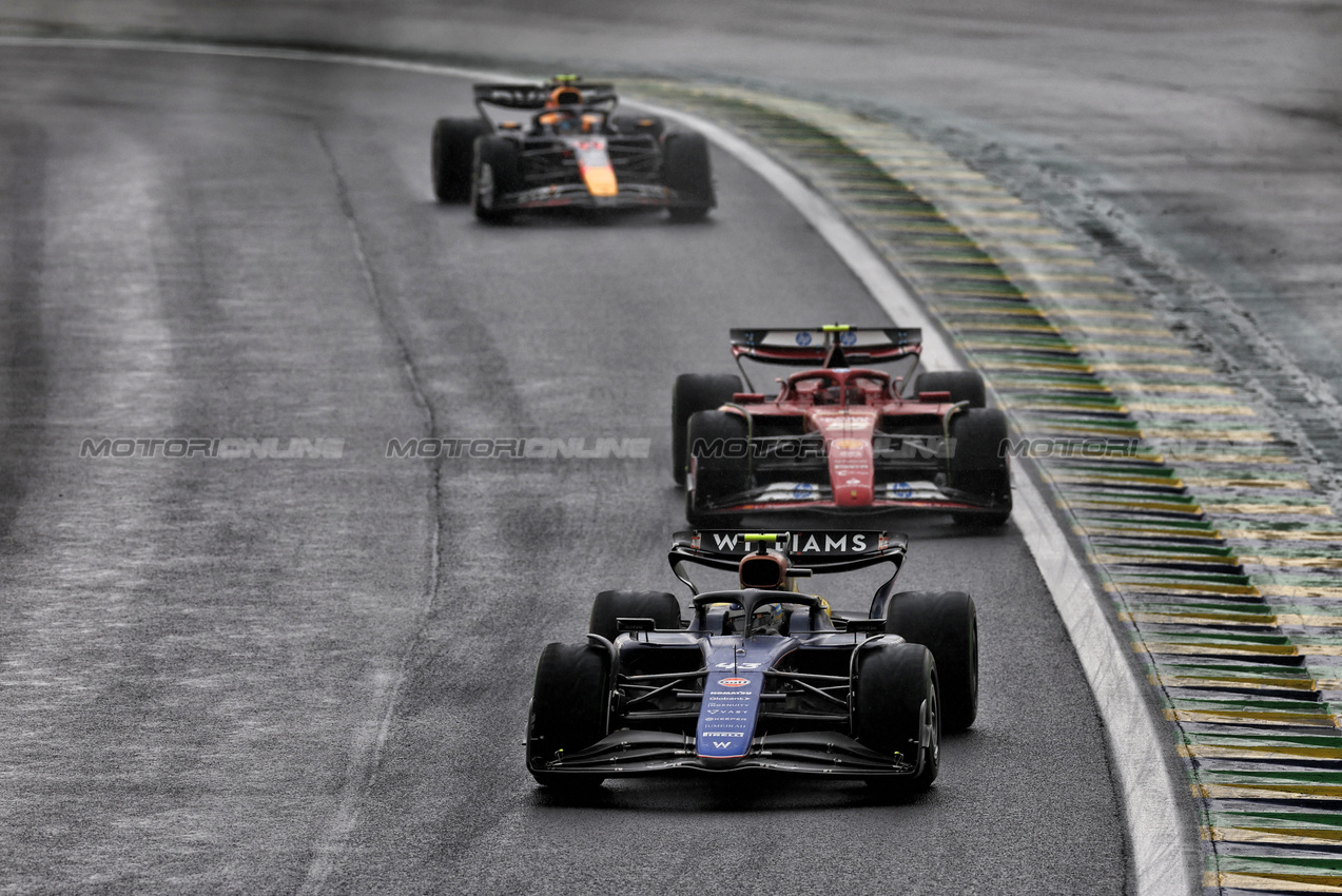 GP BRASILE, Franco Colapinto (ARG) Williams Racing FW46.

03.11.2024. Formula 1 World Championship, Rd 21, Brazilian Grand Prix, Sao Paulo, Brazil, Gara Day.

 - www.xpbimages.com, EMail: requests@xpbimages.com © Copyright: Staley / XPB Images