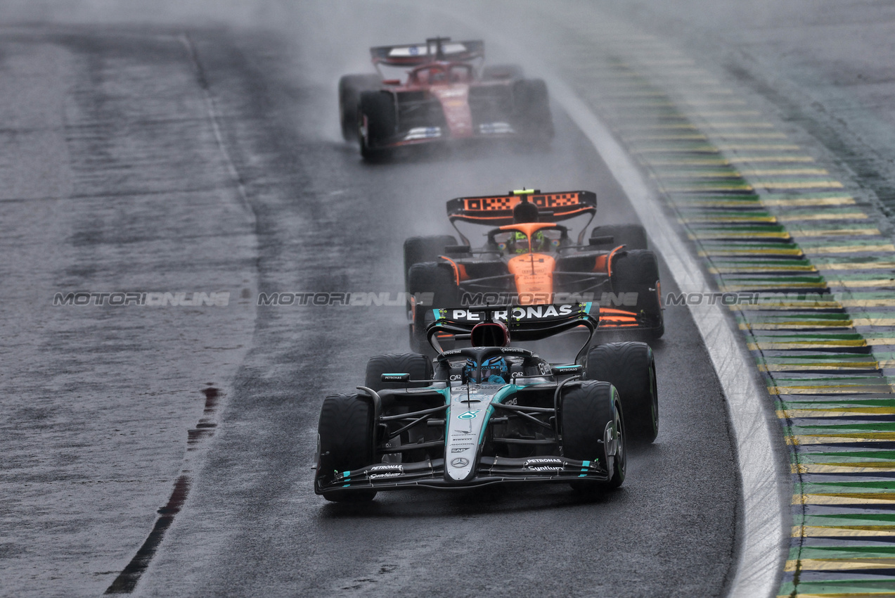 GP BRASILE, George Russell (GBR) Mercedes AMG F1 W15.

03.11.2024. Formula 1 World Championship, Rd 21, Brazilian Grand Prix, Sao Paulo, Brazil, Gara Day.

 - www.xpbimages.com, EMail: requests@xpbimages.com © Copyright: Staley / XPB Images