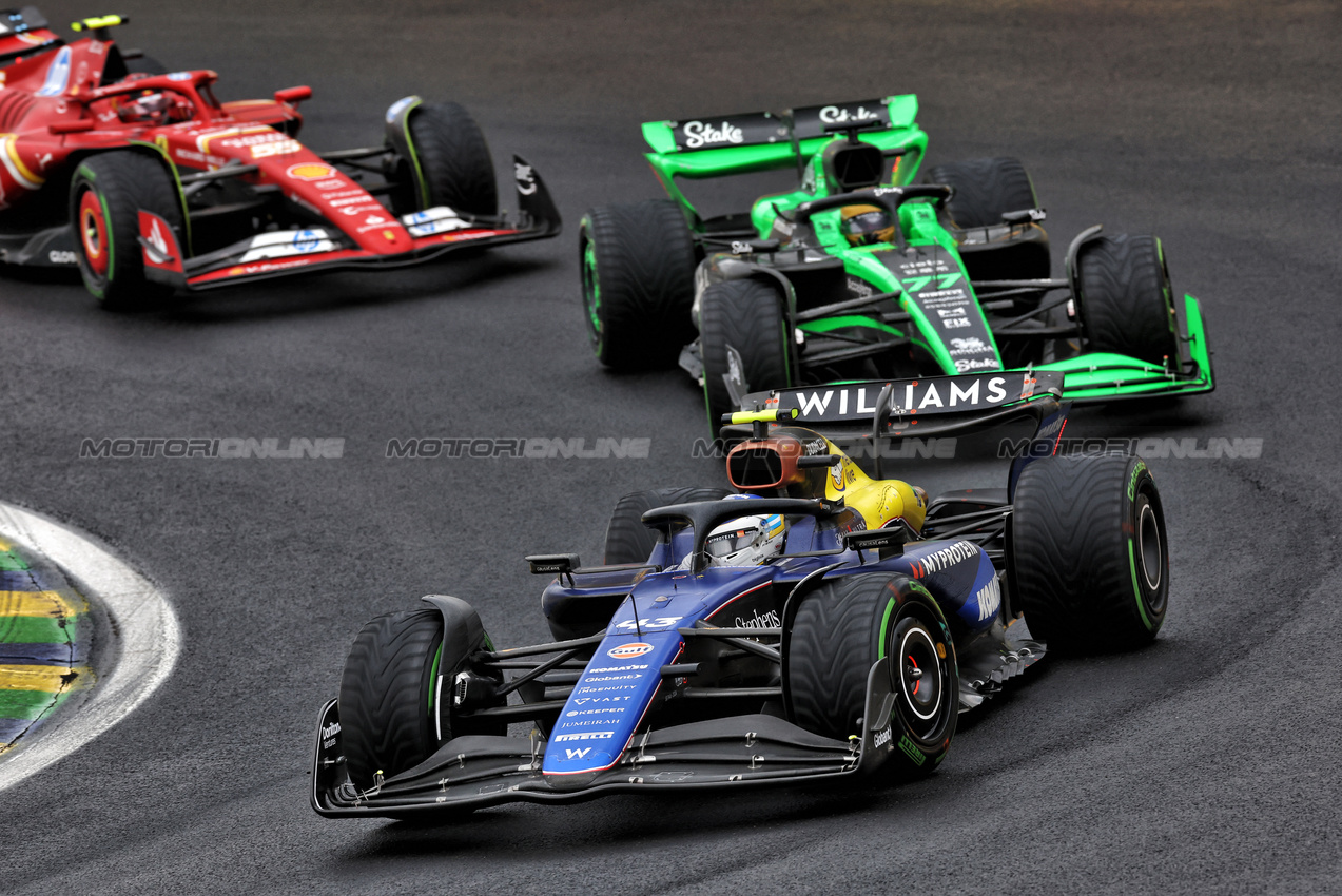 GP BRASILE, Franco Colapinto (ARG) Williams Racing FW46.

03.11.2024. Formula 1 World Championship, Rd 21, Brazilian Grand Prix, Sao Paulo, Brazil, Gara Day.

 - www.xpbimages.com, EMail: requests@xpbimages.com © Copyright: Staley / XPB Images