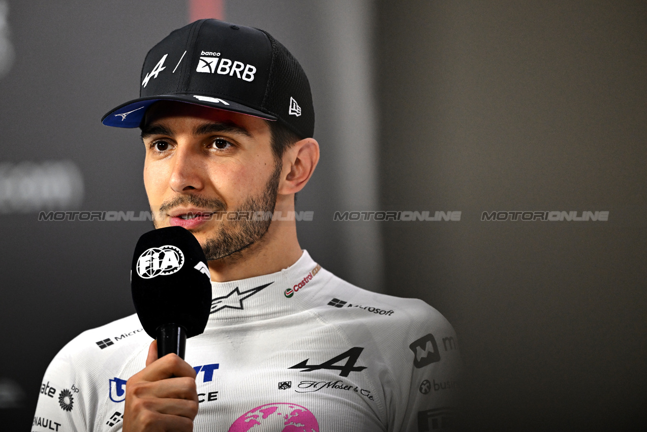 GP BRASILE, Esteban Ocon (FRA) Alpine F1 Team in the post race FIA Press Conference.

03.11.2024. Formula 1 World Championship, Rd 21, Brazilian Grand Prix, Sao Paulo, Brazil, Gara Day.

- www.xpbimages.com, EMail: requests@xpbimages.com © Copyright: Price / XPB Images