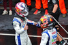 GP BRASILE, (L to R): Liam Lawson (NZL) RB celebrates his fourth position with third placed team mate Yuki Tsunoda (JPN) RB in qualifying parc ferme.

03.11.2024. Formula 1 World Championship, Rd 21, Brazilian Grand Prix, Sao Paulo, Brazil, Gara Day.

- www.xpbimages.com, EMail: requests@xpbimages.com © Copyright: Batchelor / XPB Images