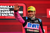 GP BRASILE, Esteban Ocon (FRA) Alpine F1 Team celebrates his second position on the podium.

03.11.2024. Formula 1 World Championship, Rd 21, Brazilian Grand Prix, Sao Paulo, Brazil, Gara Day.

 - www.xpbimages.com, EMail: requests@xpbimages.com © Copyright: Coates / XPB Images