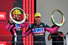 GP BRASILE, (L to R): Pierre Gasly (FRA) Alpine F1 Team celebrates his third position on the podium with third placed team mate Esteban Ocon (FRA) Alpine F1 Team.

03.11.2024. Formula 1 World Championship, Rd 21, Brazilian Grand Prix, Sao Paulo, Brazil, Gara Day.

 - www.xpbimages.com, EMail: requests@xpbimages.com © Copyright: Coates / XPB Images