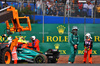 GP BRASILE, Lance Stroll (CDN) Aston Martin F1 Team AMR24 crashed on the formation lap.

03.11.2024. Formula 1 World Championship, Rd 21, Brazilian Grand Prix, Sao Paulo, Brazil, Gara Day.

 - www.xpbimages.com, EMail: requests@xpbimages.com © Copyright: Coates / XPB Images