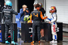 GP BRASILE, Qualifiche top three in parc ferme (L to R): George Russell (GBR) Mercedes AMG F1, second; Lando Norris (GBR) McLaren, pole position; Yuki Tsunoda (JPN) RB, third.

03.11.2024. Formula 1 World Championship, Rd 21, Brazilian Grand Prix, Sao Paulo, Brazil, Gara Day.

- www.xpbimages.com, EMail: requests@xpbimages.com © Copyright: Charniaux / XPB Images