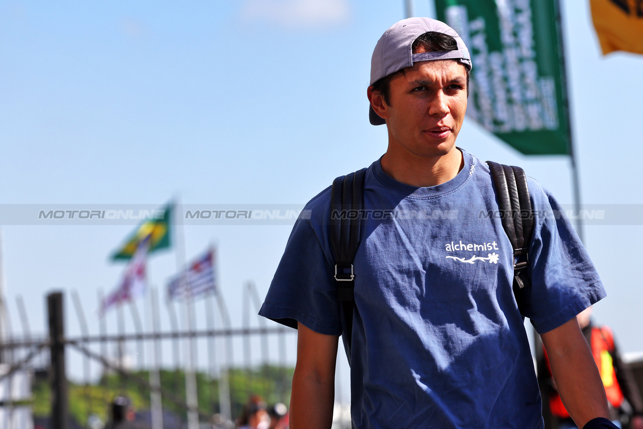 GP BRASILE, Alexander Albon (THA) Williams Racing.

31.10.2024. Formula 1 World Championship, Rd 21, Brazilian Grand Prix, Sao Paulo, Brazil, Preparation Day.

- www.xpbimages.com, EMail: requests@xpbimages.com © Copyright: Batchelor / XPB Images