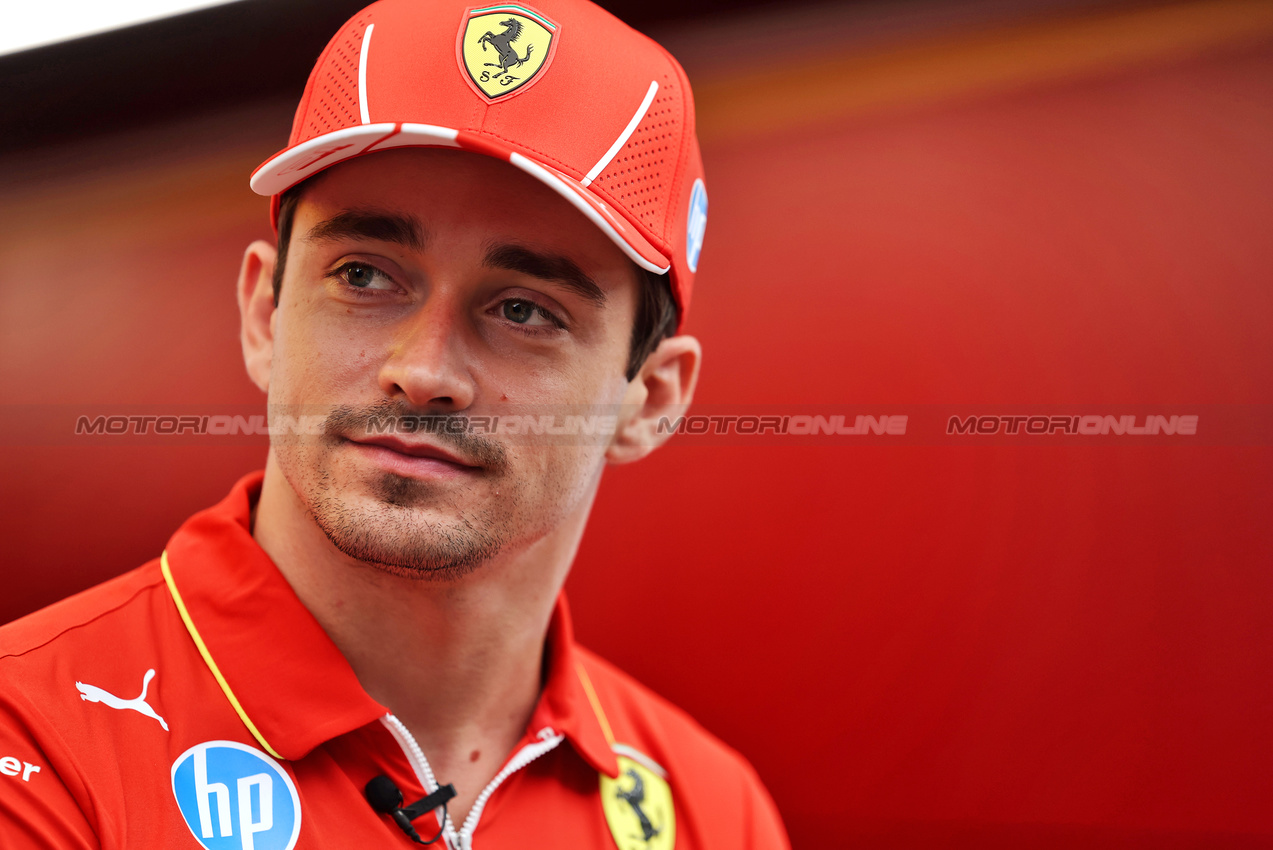 GP BRASILE, Charles Leclerc (MON) Ferrari.

31.10.2024. Formula 1 World Championship, Rd 21, Brazilian Grand Prix, Sao Paulo, Brazil, Preparation Day.

 - www.xpbimages.com, EMail: requests@xpbimages.com © Copyright: Staley / XPB Images