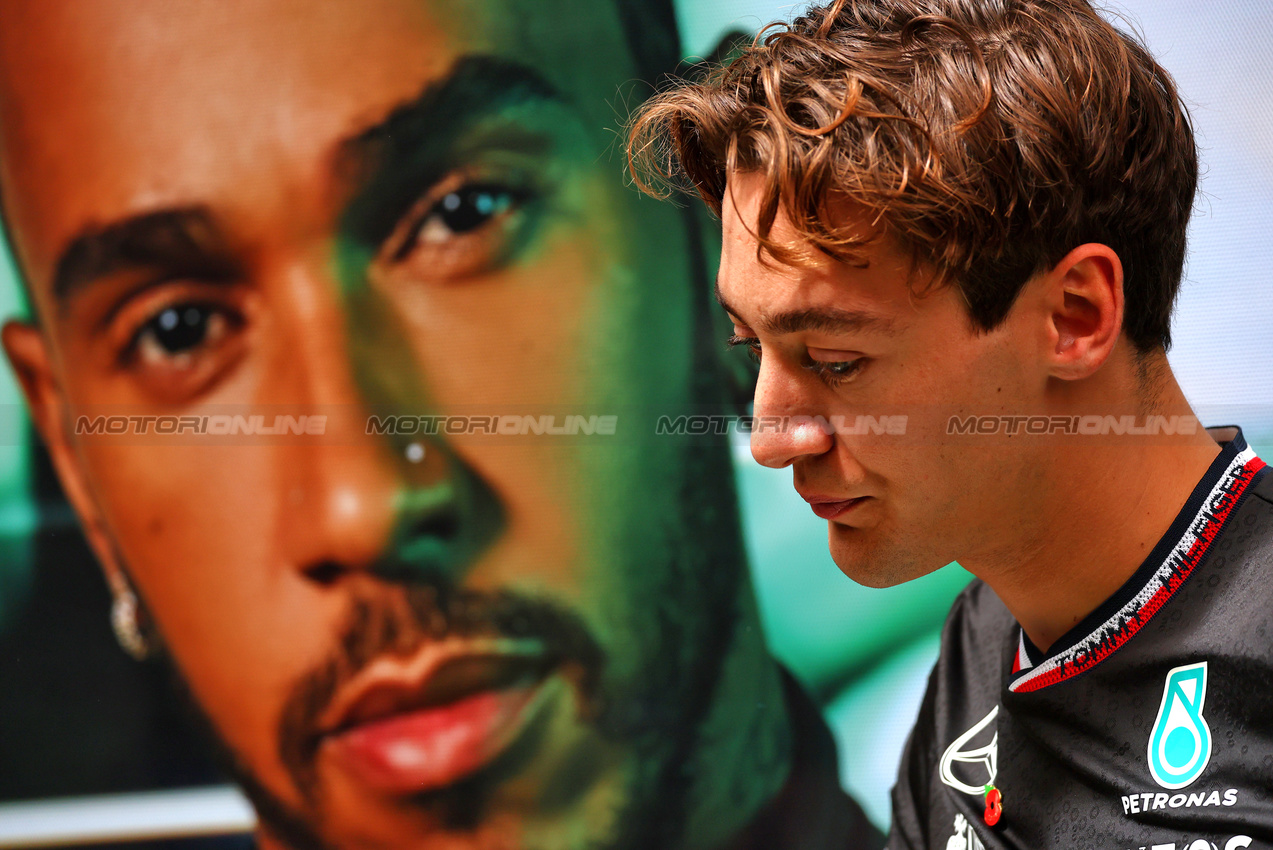 GP BRASILE, George Russell (GBR) Mercedes AMG F1.

31.10.2024. Formula 1 World Championship, Rd 21, Brazilian Grand Prix, Sao Paulo, Brazil, Preparation Day.

 - www.xpbimages.com, EMail: requests@xpbimages.com © Copyright: Coates / XPB Images