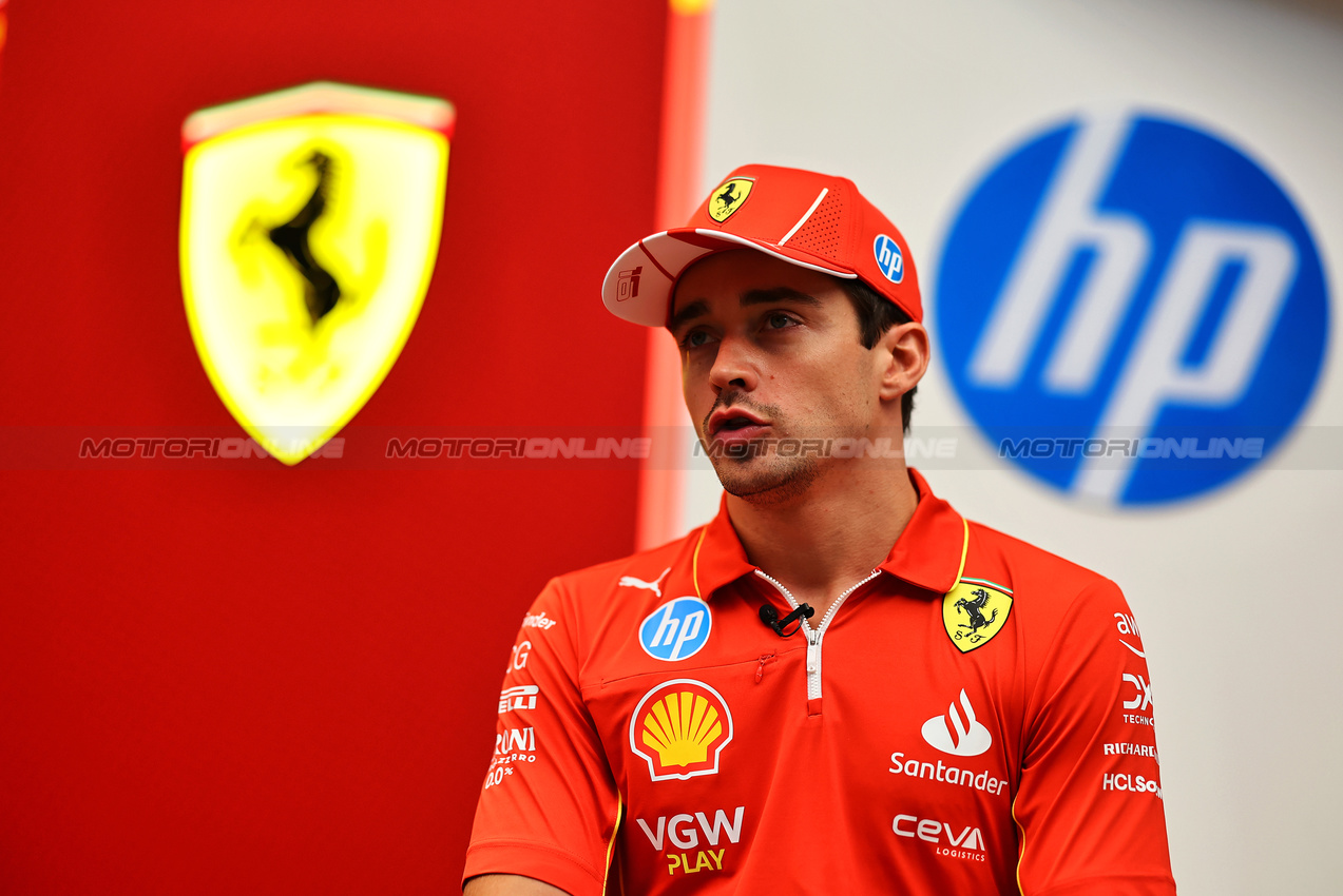 GP BRASILE, Charles Leclerc (MON) Ferrari.

31.10.2024. Formula 1 World Championship, Rd 21, Brazilian Grand Prix, Sao Paulo, Brazil, Preparation Day.

- www.xpbimages.com, EMail: requests@xpbimages.com © Copyright: XPB Images